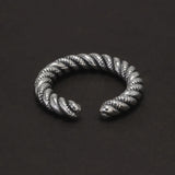 925 Sterling Silver Twisted Ring for Women Men Adjustable Braided Twist Rope Rings Simple Retro Fashion Handmade Party Jewelry