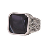 Real Pure 925 Sterling Silver Ring Antique Vintage Men's Ring Natural Agate Tiger Eye Fine Jewelry - GQTORCH Jewelry