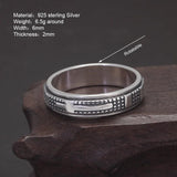 Solid 925 Sterling Silver Rotatable Cross Rings for Men and Women Size 5-13 Christian Jewelry - GQTORCH Jewelry