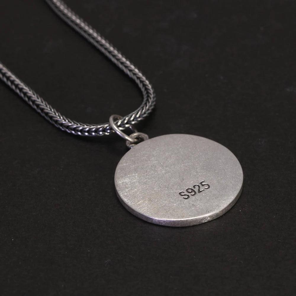 Real S925 Sterling Silver Vintage Personalized Sun, Moon, Stars, Couple Necklace Pendant Jewelry - GQTORCH Jewelry
