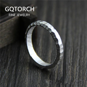 Original design handcrafted ring female simplicity 925 sterling silver opening adjustable ring - GQTORCH Jewelry