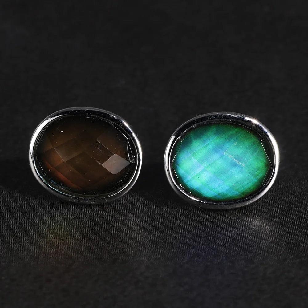 Temperature Sensing Color Changed Jewelry Sets For Women Sterling Silver 925 Rings Earrings Pendant Personalized Adjustable Size - GQTORCH Jewelry