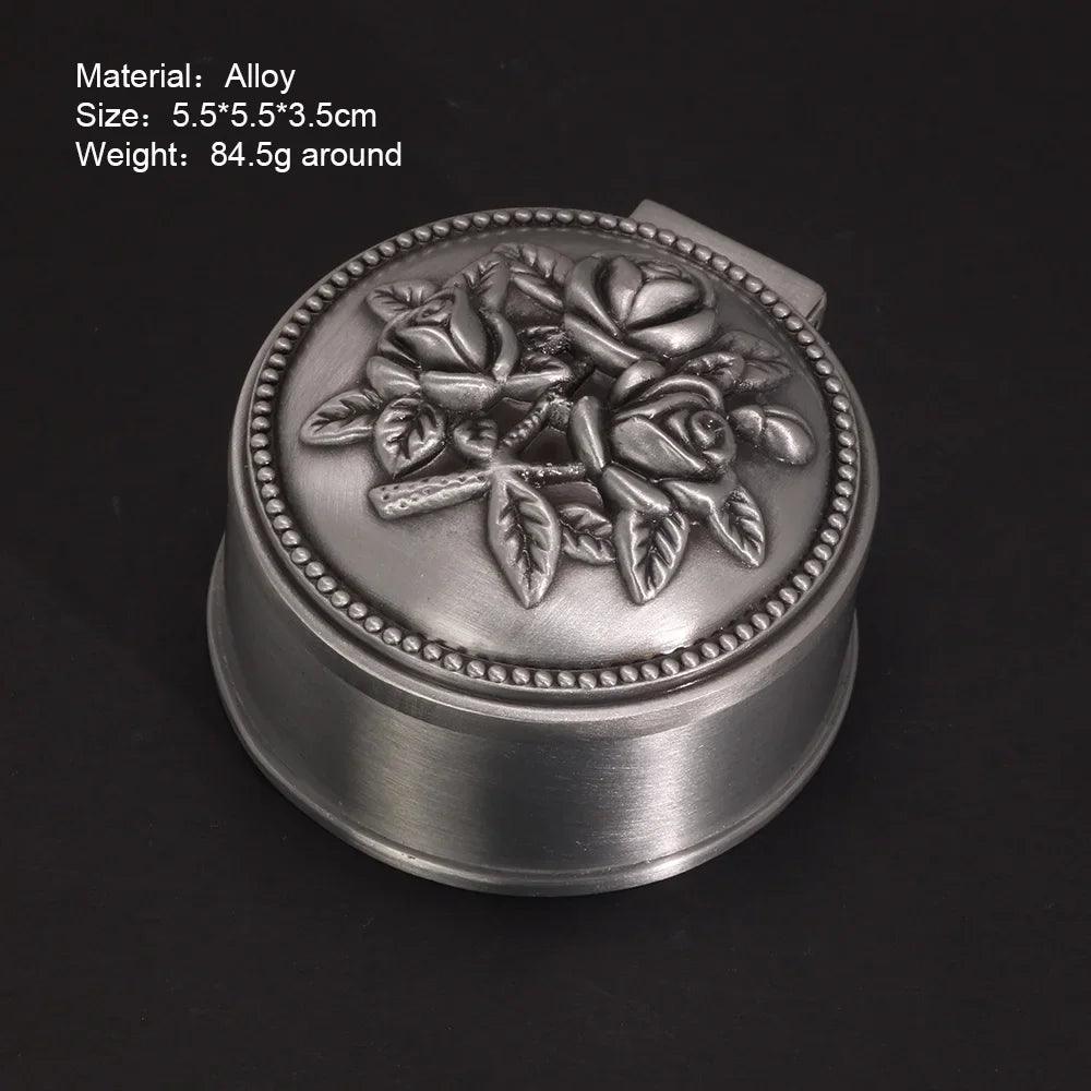Vintage Alloy Jewelry Box Casket and Heart Shaped 9*7*4.5cm 6*6*3cm For Rings Pendants Necklace Gift Boxes - GQTORCH Jewelry