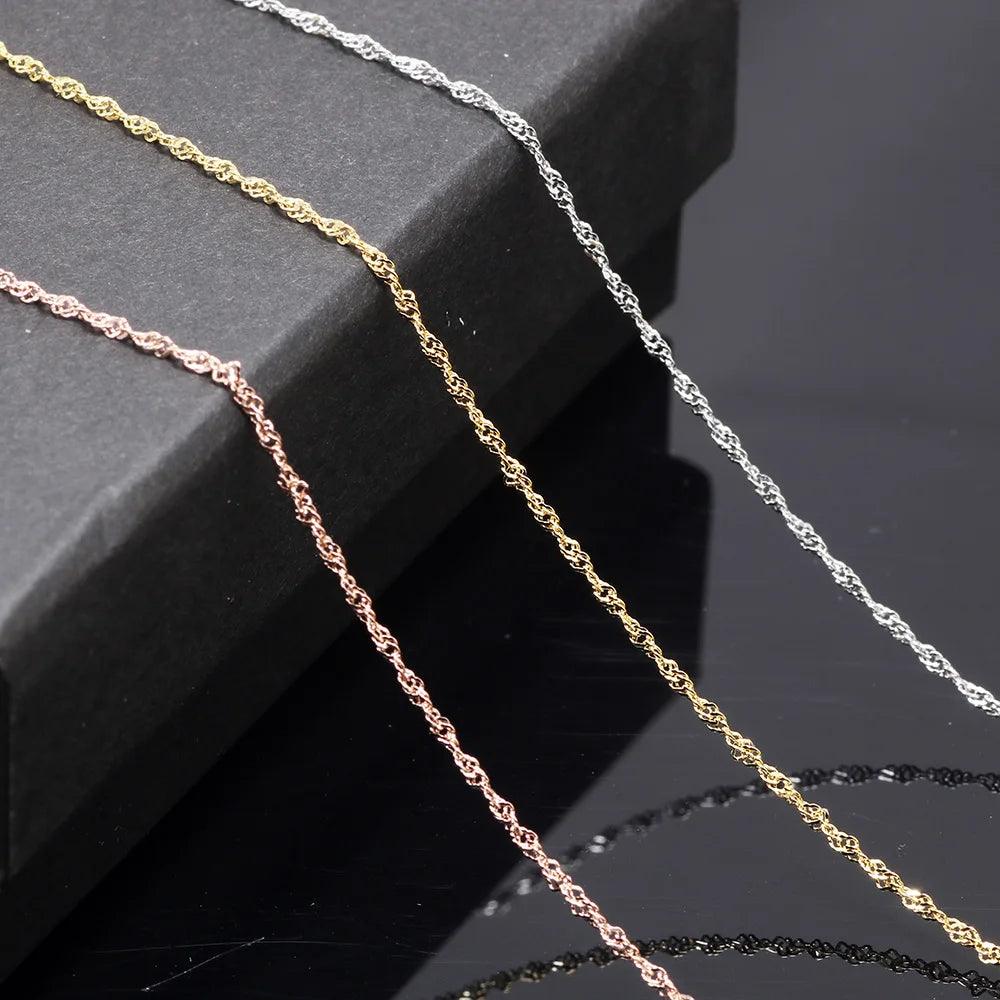 S925 Sterling Silver Necklace for Women Simple Fashion Snake Chain Elegant Female Jewelry - GQTORCH Jewelry