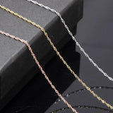 S925 Sterling Silver Necklace for Women Simple Fashion Snake Chain Elegant Female Jewelry - GQTORCH Jewelry