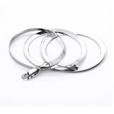 S925 Sterling Silver Necklace Bright Platinum-plated Blade Chain Flat Snake Bone Chain Clavicle Silver Chain Factory Wholesale - GQTORCH Jewelry