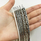 Real Pure 925 Sterling Silver Necklace Men Double Dragon Heads Vintage Handmade Clavicular Chain Necklace Male Viking Jewelry - GQTORCH Jewelry