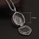 Real S925 Silver Tibet Gawu Box Necklace Antique Openable Locket Photo Pendant for Women Men Party Jewelry Gift - GQTORCH Jewelry