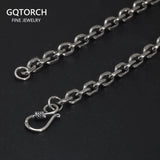 Real Pure 925 Sterling Silver Necklaces For Men And Women Vintage Viking Link Chain Punk Jewellery