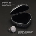 Genuine 925 Sterling Silver Twilight Breaking Dawn Bella Engagement Wedding Ring With Heart Shape Metal Box - GQTORCH Jewelry