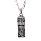 Sterling Silver 999 Vajra Pestle Amulet Charm Om Mani Padme Hum Pendant Necklace Openable Gawu Box Buddhist Jewelry - GQTORCH Jewelry