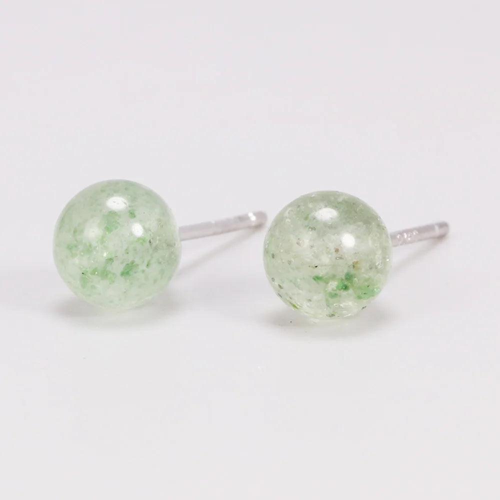 Simple Natural Strawberry Balls Earrings 925 Sterling Silver Earings Fashion Jewelry - GQTORCH Jewelry