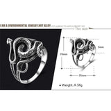 Real 925 Sterling Silver Snake Rings for Men Women TV Drama Natural Born Killers Retro Punk Fine Jewelry Best Gift For Fans - GQTORCH Jewelry