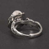 Vintage Thai Silver Cubic Rose Rings 100% Genuine 925 Sterling Silver Party Flowers Rings For Women Floral Elegant Jewelry - GQTORCH Jewelry