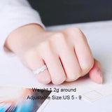 Real 100% 925 Sterling Silver Toe Rings For Women Simple Wave Design Party Opening Adjustable Tail Knuckle Ring Jewelry - GQTORCH Jewelry