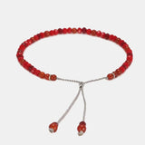Natural Stone Handmade Strand Bracelet 3mm Red Rope Small Onyx Beads Thin Bracelets For Women 925 Silver Reiki Yoga Jewelry DIY - GQTORCH Jewelry