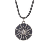 Real S925 Sterling Silver Vintage Personalized Sun, Moon, Stars, Couple Necklace Pendant Jewelry - GQTORCH Jewelry