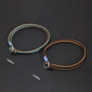 New Arrival Handwoven 925 Sterling Silver Button Bracelet for Men Fashion Classic Hip Hop Rock Bracelet Jewelry - GQTORCH Jewelry