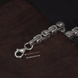 925 Sterling Silver Byzantine Cuban Chain For Men and Women Punk Hip Hop Retro Square Lovers Bracelet - GQTORCH Jewelry