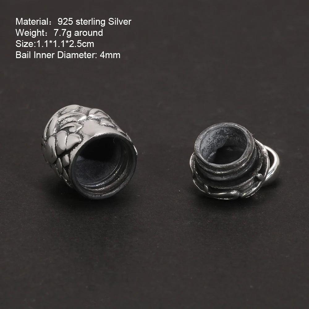 Real 925 Sterling Silver Buddha Lockets Floating Mantra Lotus Pendants Openable Antique Buddhist Prayer Box Talisman Amulet - GQTORCH Jewelry