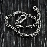 Thin Silver Bracelet Mens Womens Vintage Punk Link Chain 925 Sterling Silver Bracelets Simple Design With Hooks Bileklik - GQTORCH Jewelry