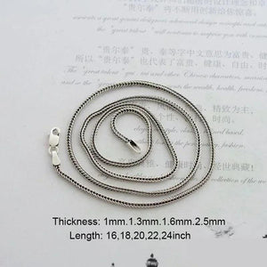 Real Pure 925 Sterling Silver Necklace Chain Women And Men Vintage Foxtail 1.6mm Retro Solid Thai Silver Italy Fine Jewelry - GQTORCH Jewelry