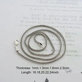 Real Pure 925 Sterling Silver Necklace Chain Women And Men Vintage Foxtail 1.6mm Retro Solid Thai Silver Italy Fine Jewelry - GQTORCH Jewelry