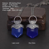 The Vampire Originals Diaries Mikaelson Pendant Necklace 925 Sterling Silver with Natural Lapis Freya's Talisman Inspired Charm - GQTORCH Jewelry