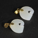 Natural Stone White Jade Elephant Pendant Gold Plated Real Silver 925 Jewelry For Women Personalized Necklace Jewelry Making - GQTORCH Jewelry