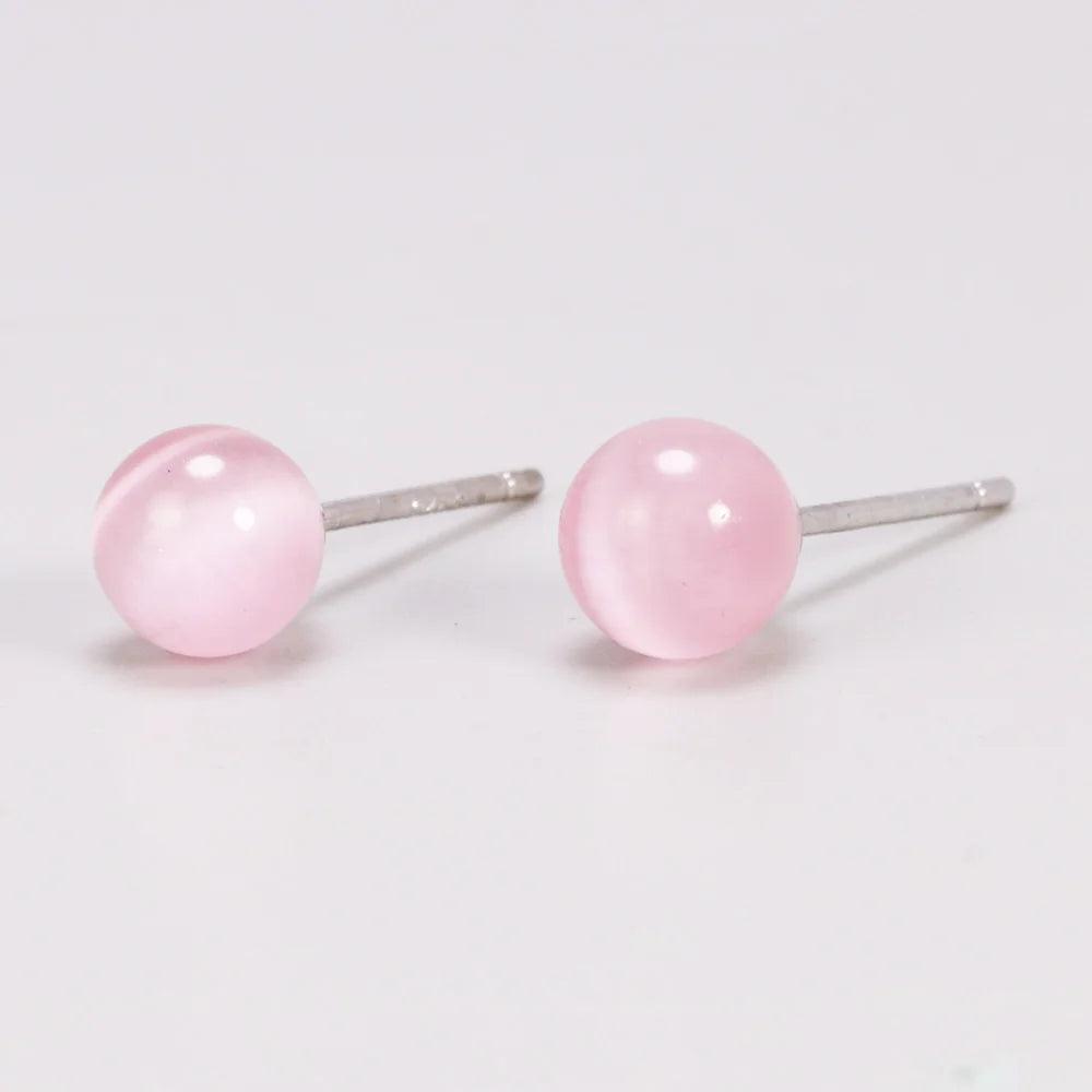 Simple Natural Strawberry Balls Earrings 925 Sterling Silver Earings Fashion Jewelry - GQTORCH Jewelry