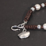 Real 999 Pure Silver Lucky Buddha Handwoven Bracelet for Men and Women Adjustable Lotus Beads Religious Jewelry - GQTORCH Jewelry
