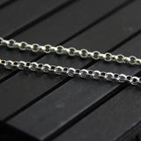 Genuine 925 Sterling Silver Sweater Chains Necklaces For Women And Men Round Shape Beaded Necklace Accessories 18-32 inch - GQTORCH Jewelry