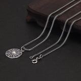 Real S925 Sterling Silver Vintage Personalized Sun, Moon, Stars, Couple Necklace Pendant Jewelry - GQTORCH Jewelry