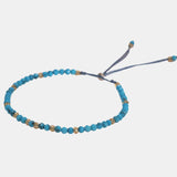 Natural Turquoise Beads Bracelet For Women Adjustable Length 3mm Small Beads Yoga Healing Bracelet Natural Gemstone Bracelet - GQTORCH Jewelry