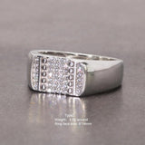 Sterling Silver Rings With Stones Simulated Diamond Anniversary Male Engagement Rings High Quality - GQTORCH Jewelry