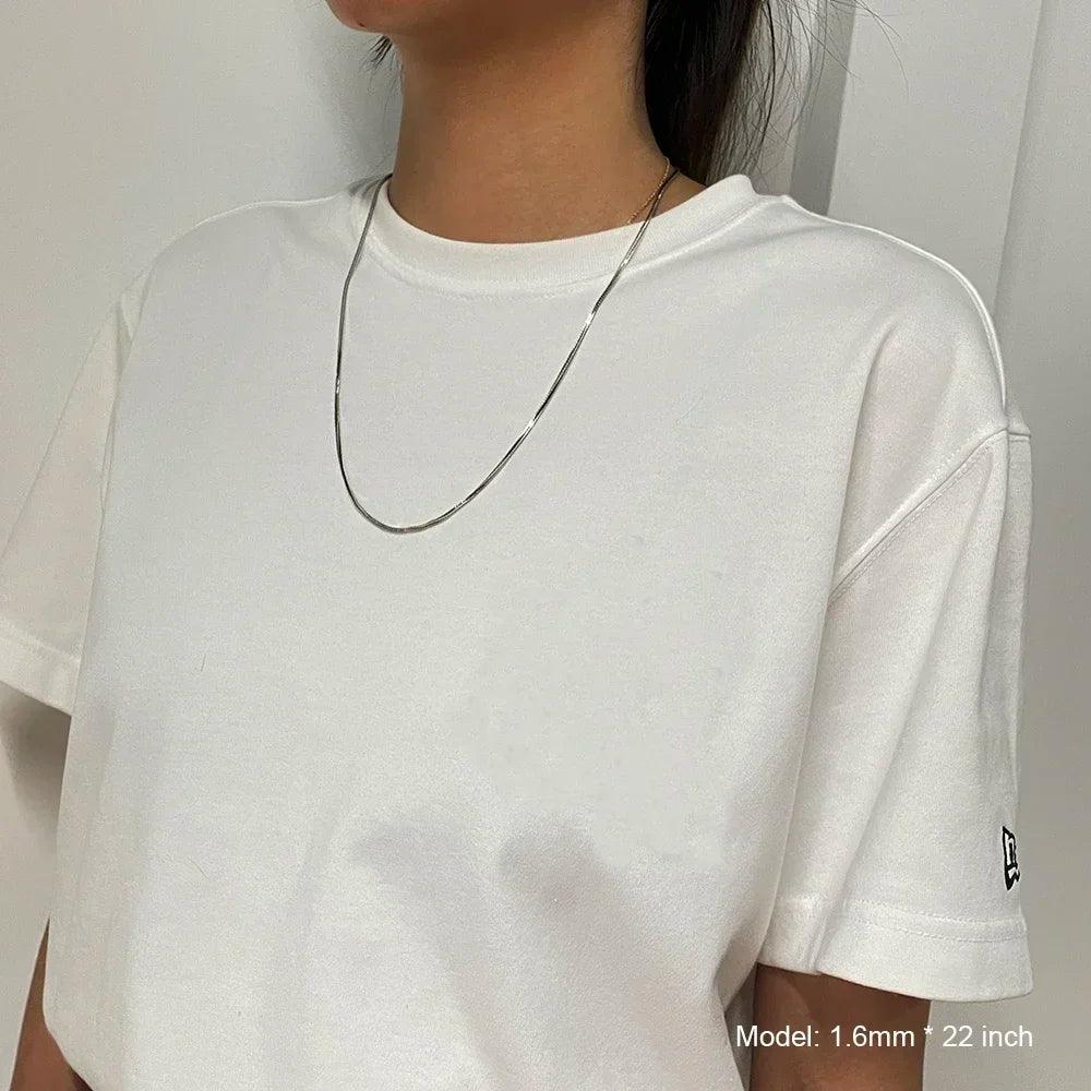 Real Pure 925 Sterling Silver Necklace Chain Women And Men Vintage Foxtail 1.6mm Retro Solid Thai Silver Italy Fine Jewelry - GQTORCH Jewelry