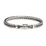 Guaranteed 925 Sterling Silver Bracelet Braided Chain with Plug Safety Buckle Keel Viking Jewelry for Men and Women - GQTORCH Jewelry