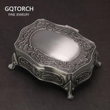 Vintage Alloy Jewelry Box Casket and Heart Shaped 9*7*4.5cm 6*6*3cm For Rings Pendants Necklace Gift Boxes - GQTORCH Jewelry