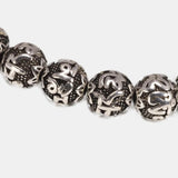 8mm OM Mantra Beads Bracelet For Men Women Elastics Strings White Copper 108 Beads Scriptures Engraving Prayer Buddhist Jewelry - GQTORCH Jewelry