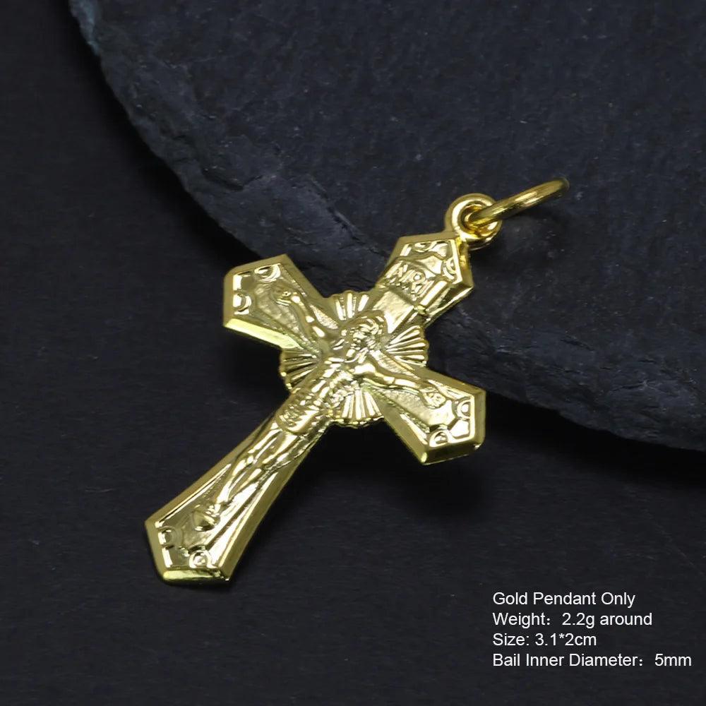Genuine Sterling Silver 925 Christian Cross Necklace Men and Women Vintage Antique Prayer Religious Pendant Jewelry - GQTORCH Jewelry