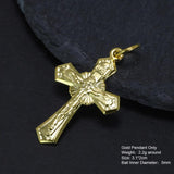 Genuine Sterling Silver 925 Christian Cross Necklace Men and Women Vintage Antique Prayer Religious Pendant Jewelry - GQTORCH Jewelry