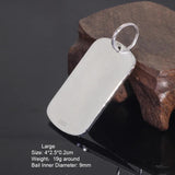 Soild 999 Sterling Silver Jewelry Metal Stamping Blanks Smooth Simple Tag Pendant For Men And Women Cool Male Jewellery - GQTORCH Jewelry