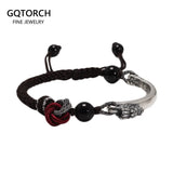 Real S925 Sterling Silver Dragon Bracelet for Men and Women Handmade Rope Woven Safety Bracelet Jewelry Gifts