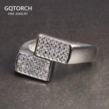 Real Silver Mens Rings Simulated Diamond Hip Hop Pinky Bridesmaid Jewelry Fine Jewelry - GQTORCH Jewelry
