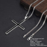 Real Solid 925 Sterling Silver Cross Pendant For Men Christian Black Jesus Necklace Couples Women Lovers Fine Jewelry - GQTORCH Jewelry