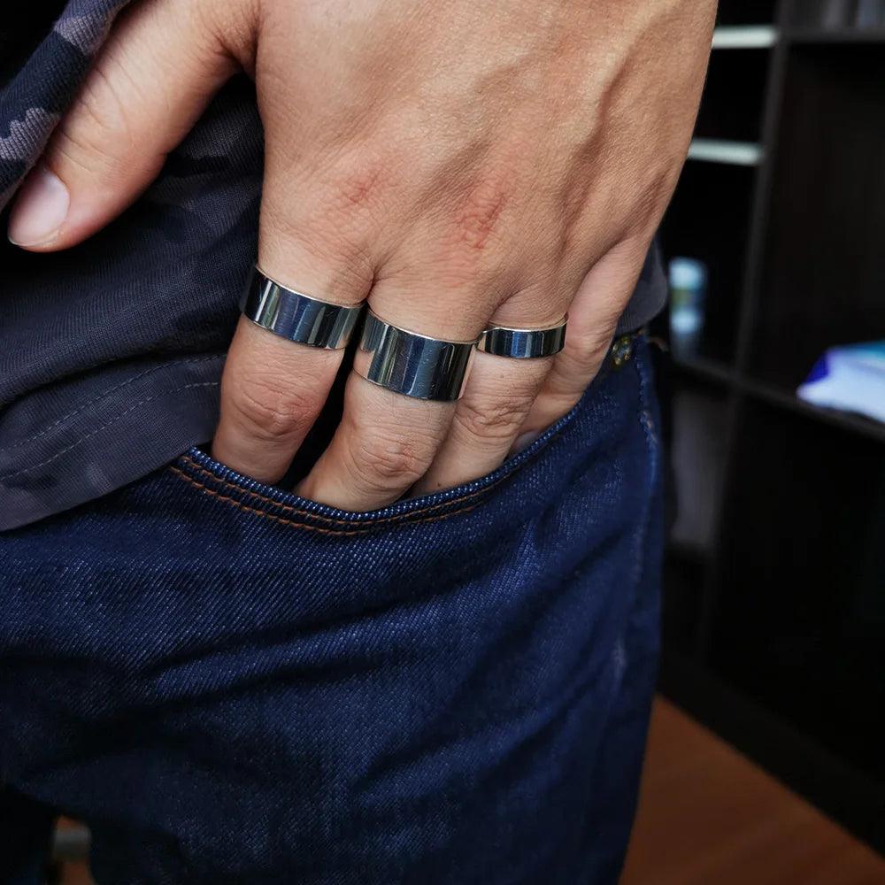 Real 925 Sterling Silver Rings for Men Women Couple of Lovers Rings Simple Plain Comfortable Fits Wedding Band - GQTORCH Jewelry