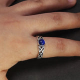 Real 925 Sterling Silver Elena's Daylight Ring Vampire Diaries with Natural Lapis Lazuli Elena Gilbert Inspired TV Show Jewelry - GQTORCH Jewelry