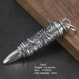 Sterling Silver 925 Dragon Pendant for Men Openable Pendant Fine Jewelry Retro Punk Style - GQTORCH Jewelry