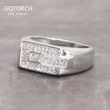 Sterling Silver Engagement Rings Micro Pave Cz Hip Hop Pinky Designer Wedding Rings Fine Jewellery - GQTORCH Jewelry