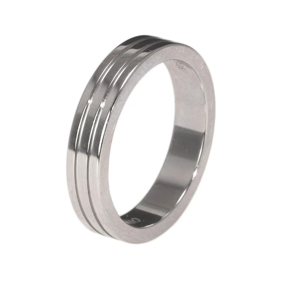 Real 925 Sterling Silver Smooth Glossy Lover Couple Rings for Men and Women Simple Circle Wedding Band Minimalist Jewelry - GQTORCH Jewelry